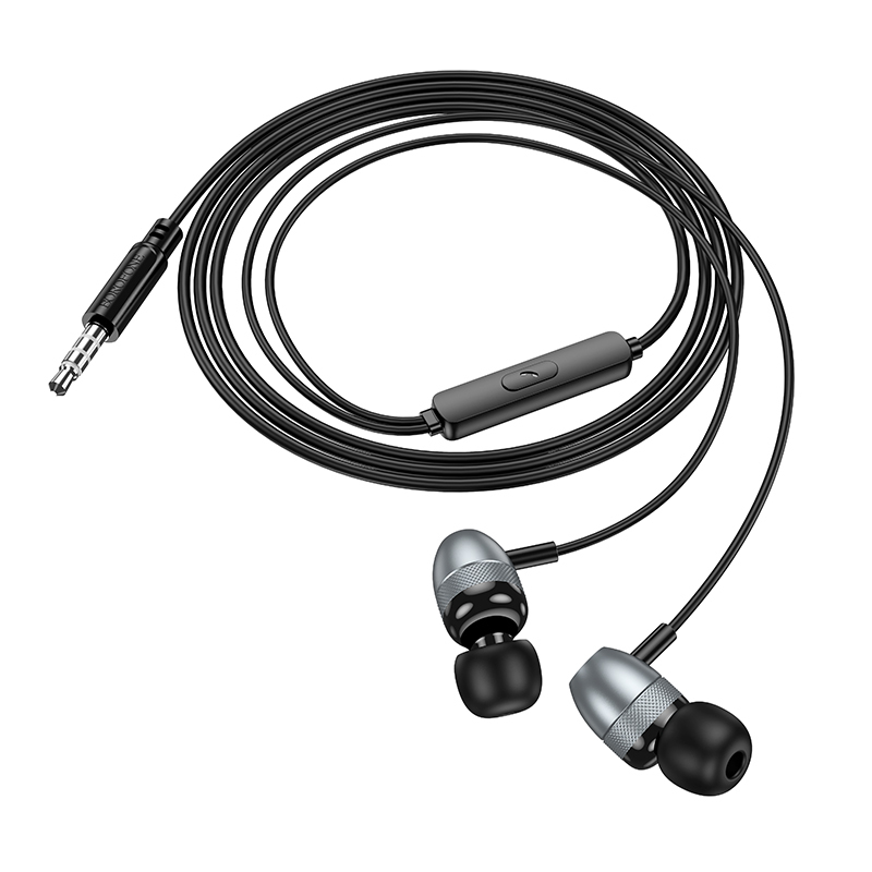 Borofone Earphones BM95 Excepcional with microphone grey