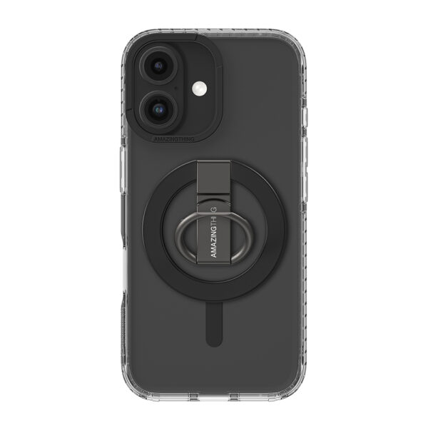 Amazing Thing Titan Pro Mag Ring Grip Case 10FT IP166.1TRBK for Iphone 16 black