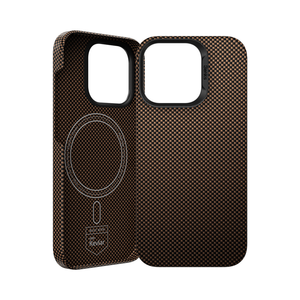 Benks Magnetic Armor Tint Kevlar 1000D (0064) for Iphone 16 Plus gold