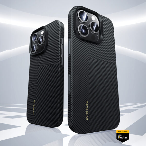 Benks Montage Magnetic Armor Air Kevlar Case PC Frame 600D+1500D (MB65) for Iphone 16 Pro black