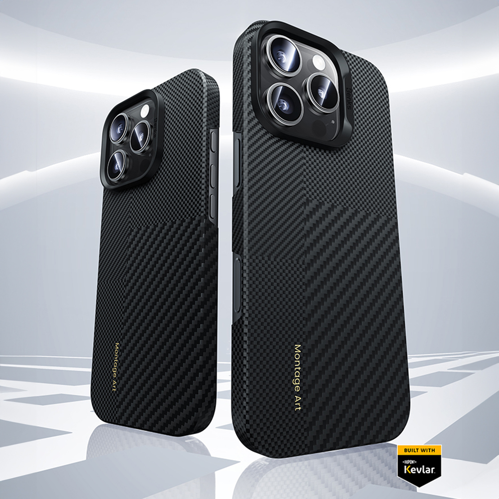 Benks Montage Magnetic Armor Air Kevlar Case PC Frame 600D+1500D (MB65) for Iphone 16 Pro black
