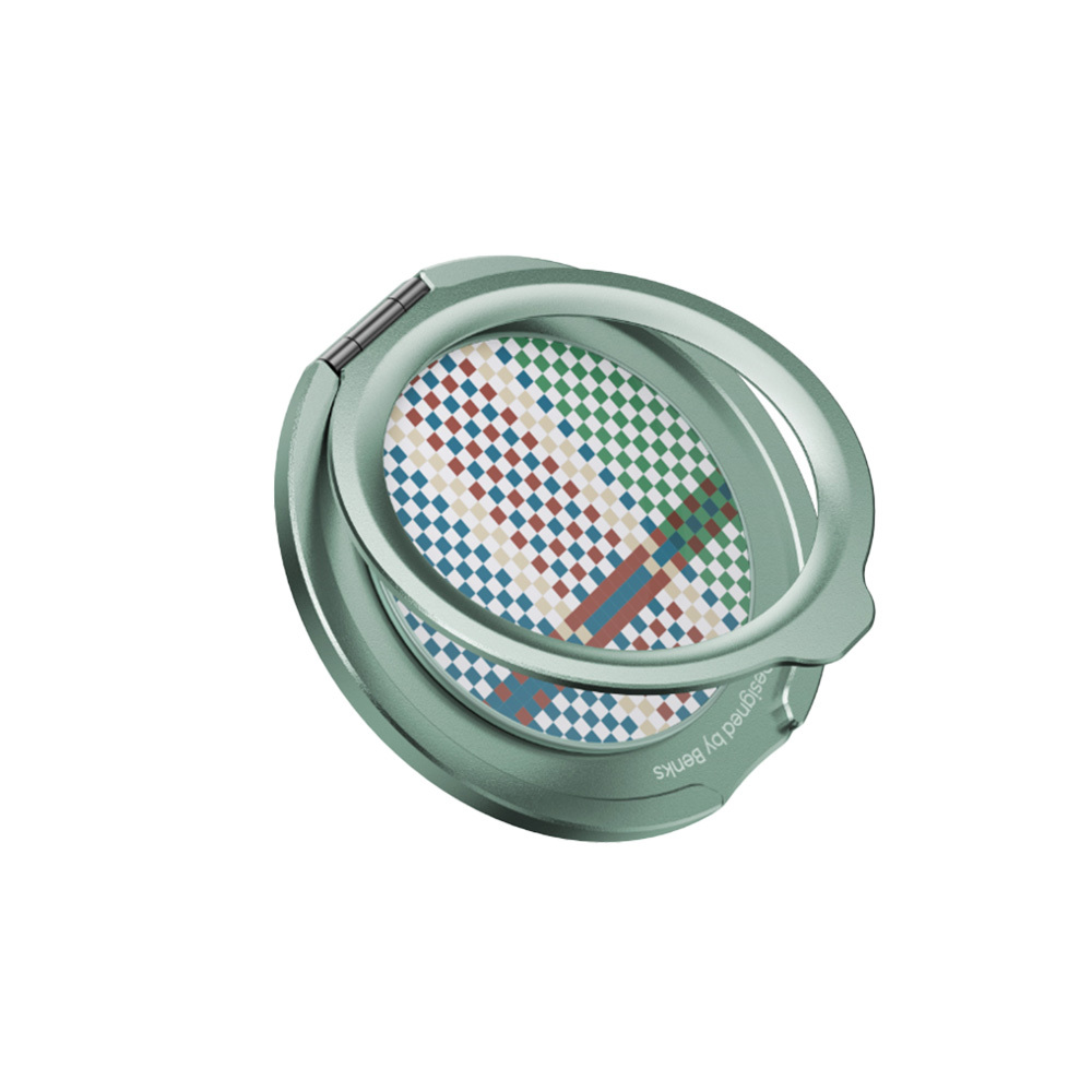 Benks Ring holder Grip Passion Green 600D magnetic black