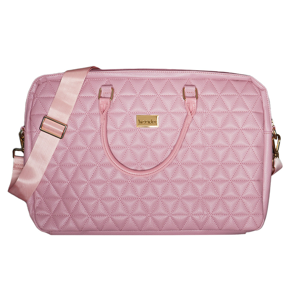 Wonder Briefcase Laptop 15-16 inches pico quilted pink