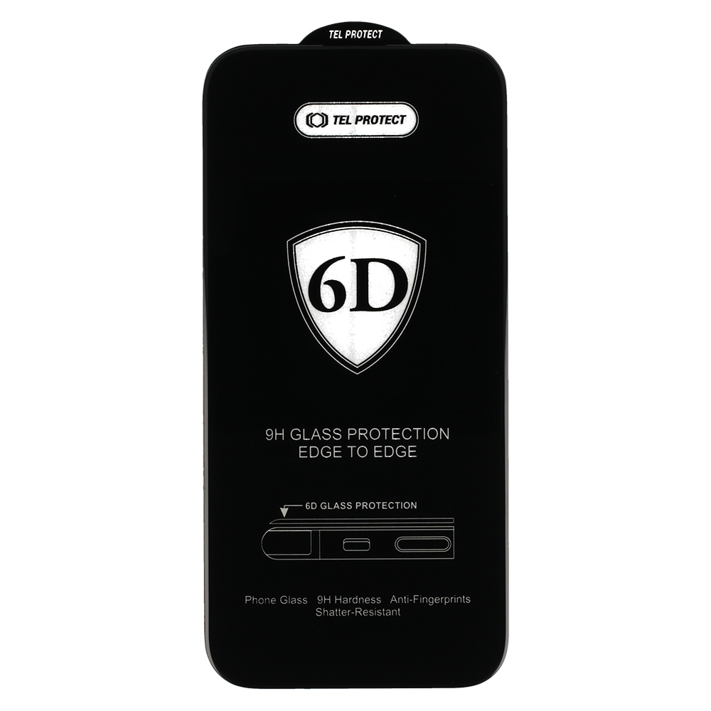 Tel Protect Full Glue 6D Tempered Glass for GOOGLE PIXEL 9/9 PRO 5G BLACK