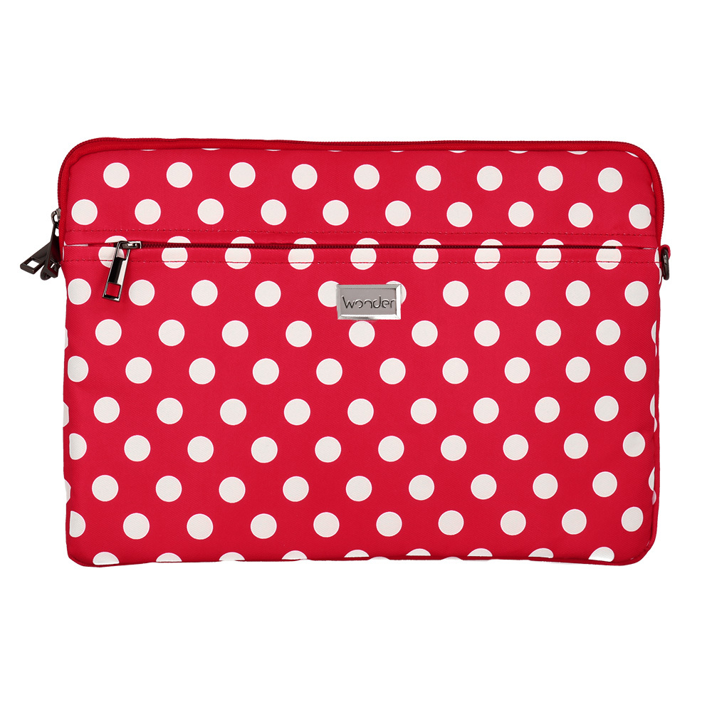 Wonder Sleeve Laptop 15-16 inches red polka-dot