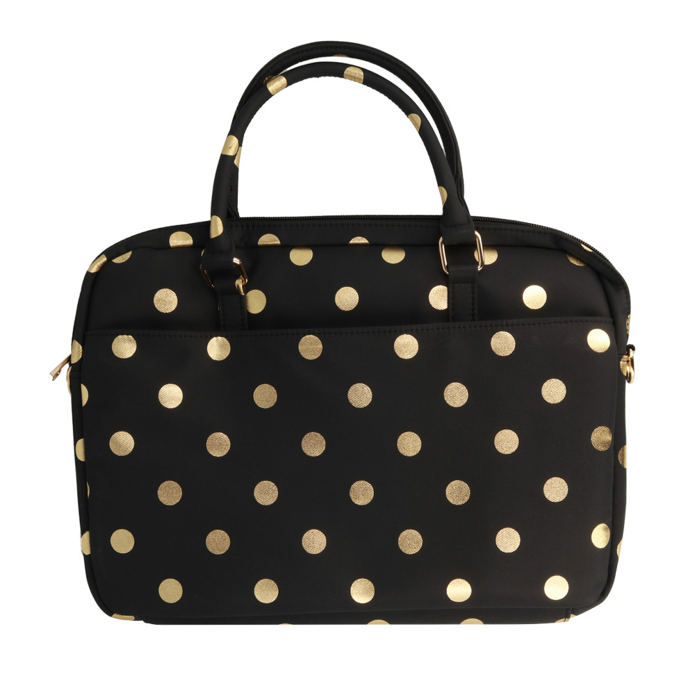 Wonder Briefcase Laptop 15-16 inches gold polka-dot