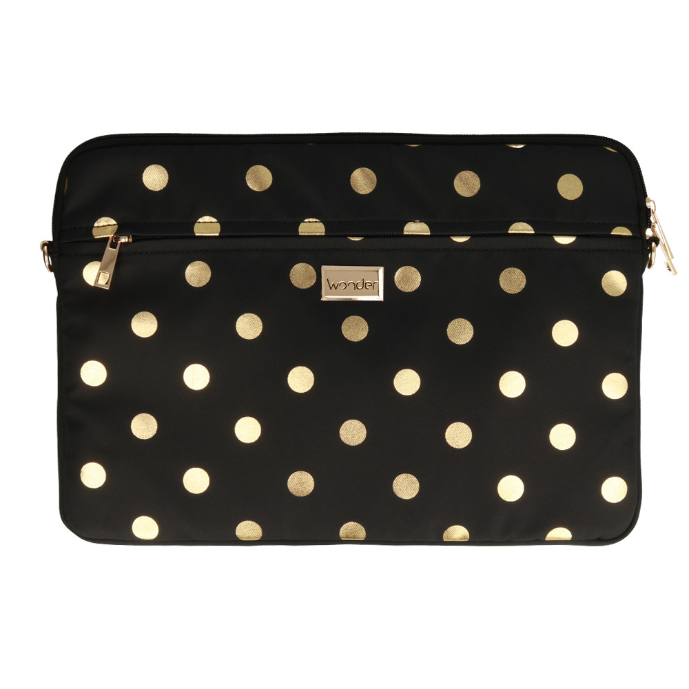 Wonder Sleeve Laptop 15-16 inches gold polka-dot