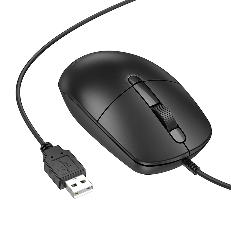 Borofone Computer mouse BG17 Morning wired black
