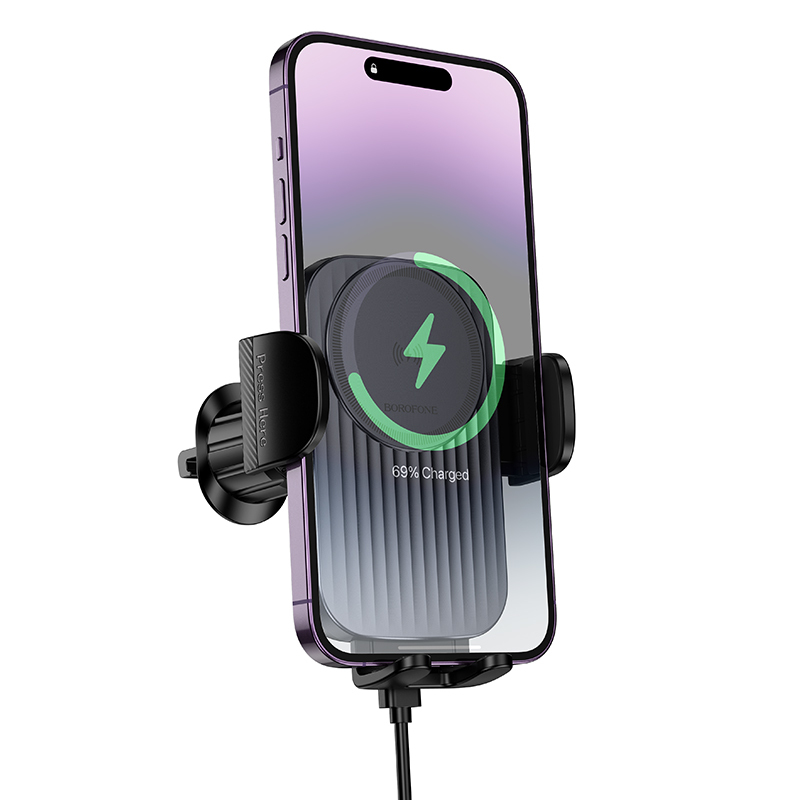 Borofone Car holder BH221 Path with induction charging to air vent black