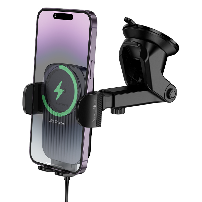 Borofone Car holder BH222 Leading with induction charging to windshield black