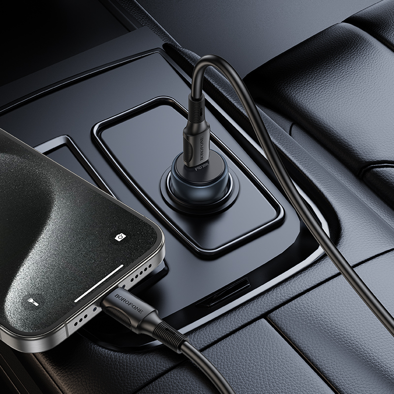 Borofone Car charger BZ32 Fresh - Type C - PD 30W grey