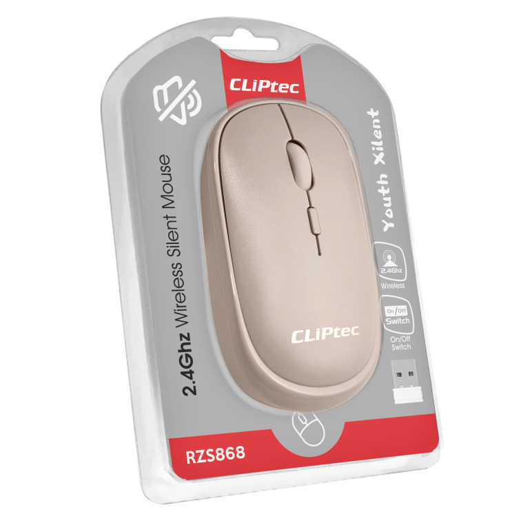Cliptec Computer mouse Youth Xilent RZS868 wireless optical 1600DPI pink