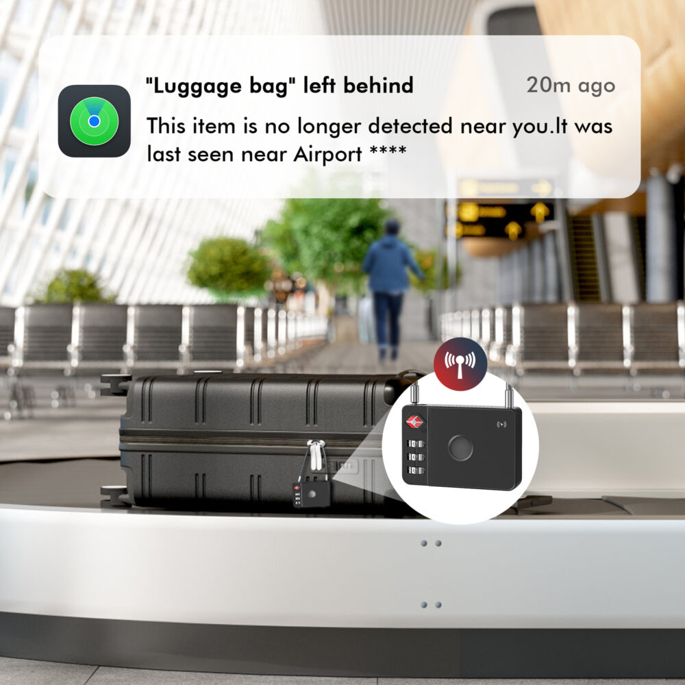 MiLi GPS Bluetooth MiLock Tracker HD-P16-L (Apple only) luggage lock black