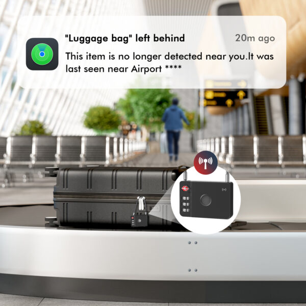 MiLi GPS Bluetooth MiLock Tracker HD-P16-L (Apple only) luggage lock black