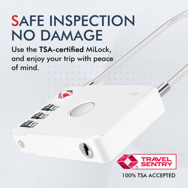 MiLi GPS Bluetooth MiLock Tracker HD-P16-L (Apple only) luggage lock white