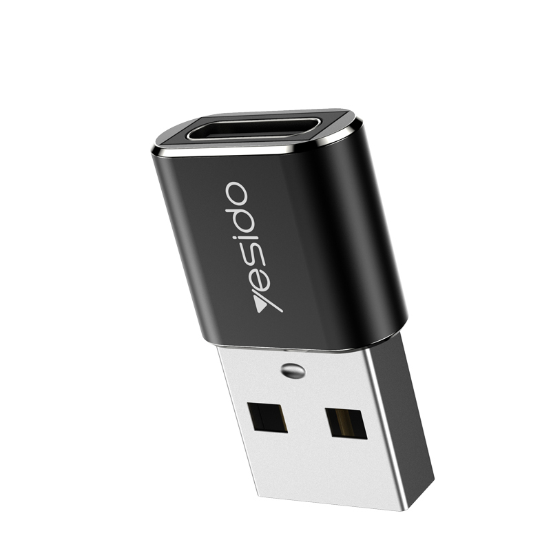 Yesido Adapter OTG GS09 - USB (male) to Type C (female) - black