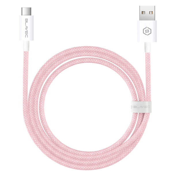 Blavec Cable Candy braided - USB to Type C - PD 60W 3A 2 metres Apple CarPlay/Android Auto (CCA-UC3P20) pink