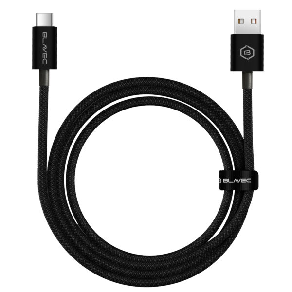 Blavec Cable Candy braided - USB to Type C - PD 60W 3A 1 metre Apple CarPlay/Android Auto (CCA-UC3B10) black