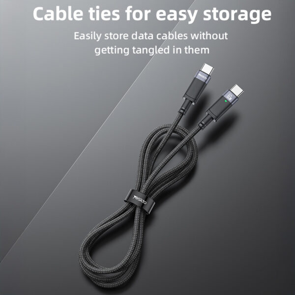 Yesido Cable CA160 braided - Type C to Type C - PD 60W 1,2 metres black
