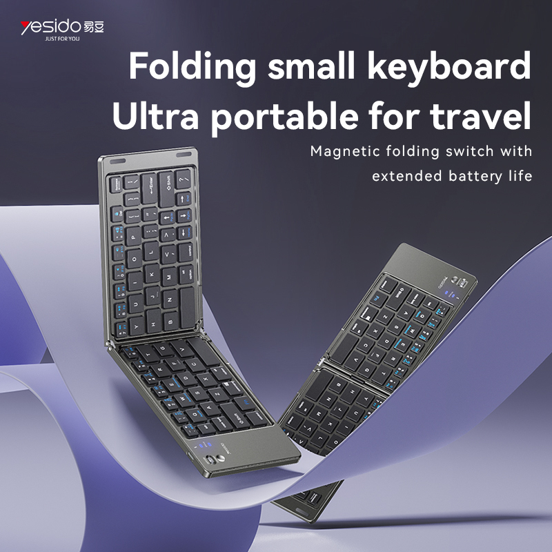 Yesido Keyboard KB27 wireless foldable black