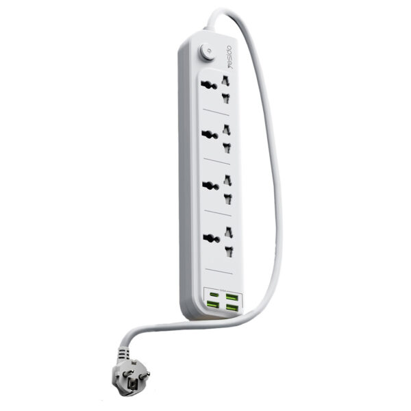 Yesido Power strip MC20 - 4 outlets 230V + 3xUSB + Type C - 2 metres white