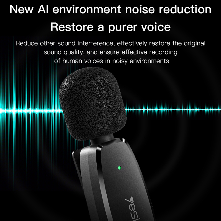 Yesido Lavalier wireless microphone KR11 Type C black