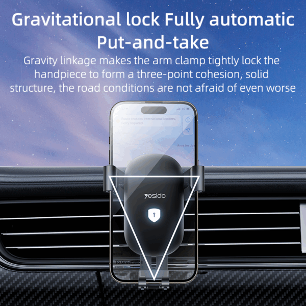 Yesido Gravity car holder C243 to air vent black