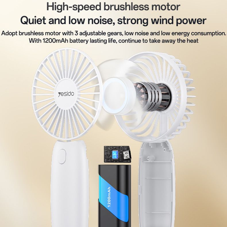 Yesido Fan YF15 1200mAh white
