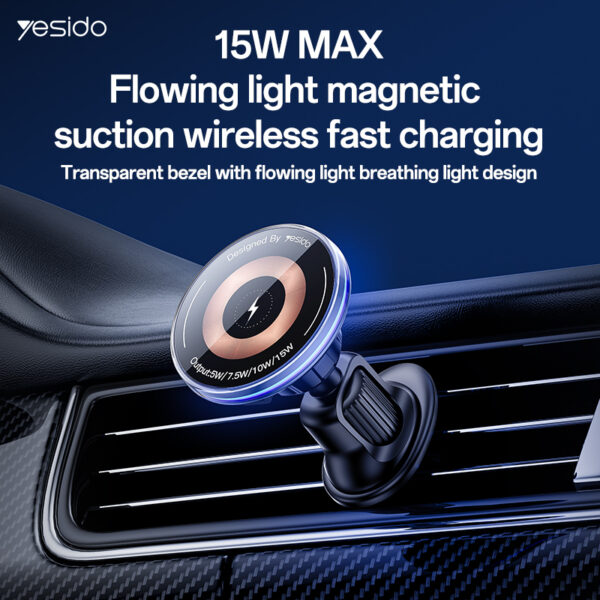 Yesido Car holder magnetic C308 induction 15W to air vent black