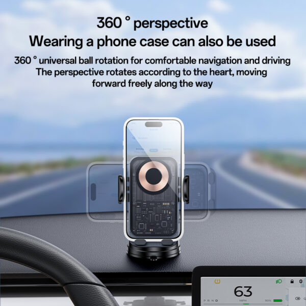 Yesido Car holder C307 induction 15W to windshield black