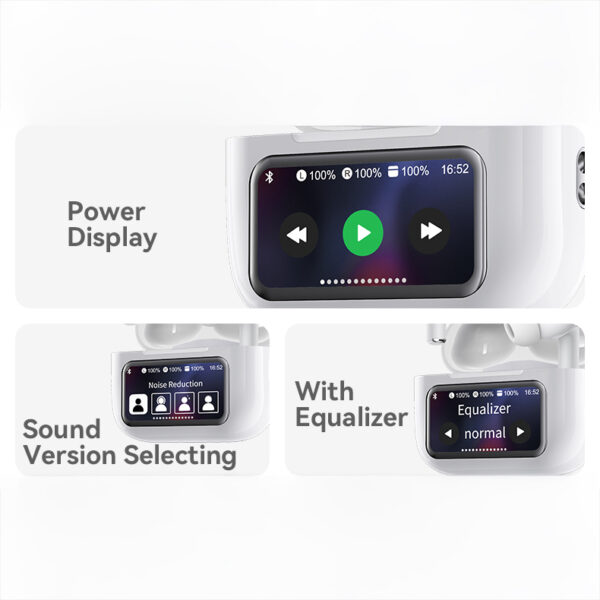 Yesido TWS Bluetooth Earphones TWS29 ANC+ENC with LCD display white