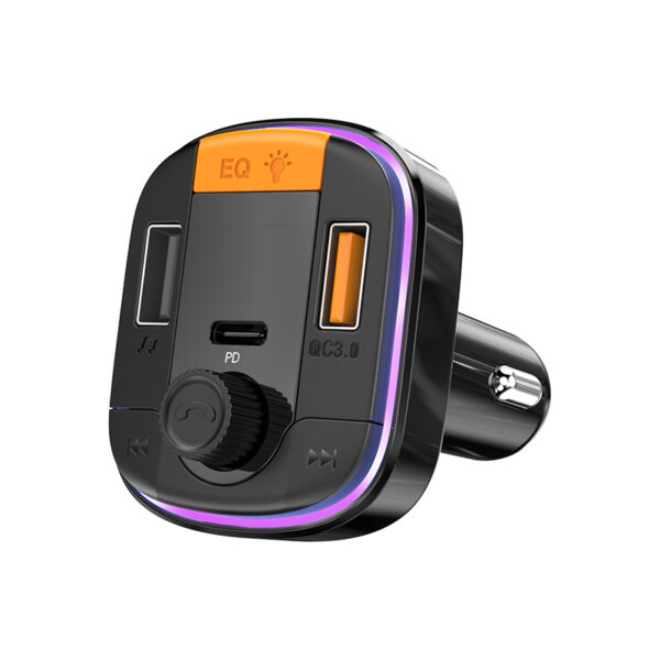 Yesido Transmitter FM Y45 MP3, Bluetooth - 2xUSB + Type C + microSD - QC 18W PD 20W black