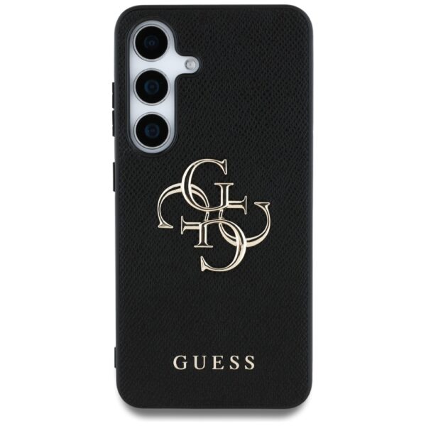 Original Case GUESS Grained Big 4G Logo Small Classic Logo do Samsung Galaxy S25 Plus black