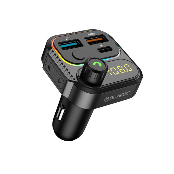 Blavec FM Transmitter Flash TR-01 MP3, Bluetooth - 2xUSB + Type C - PD 36W QC3.0 18W (TFMFTR01-B) black