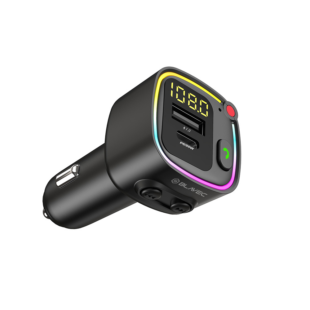 Blavec FM Transmitter Flash TR-02 MP3, Bluetooth - USB + Type C - PD 30W (TFMFTR02-B) black