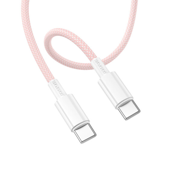 Borofone Cable BX117 Source - Type C to Type C - PD 60W 3A 1 metre pink