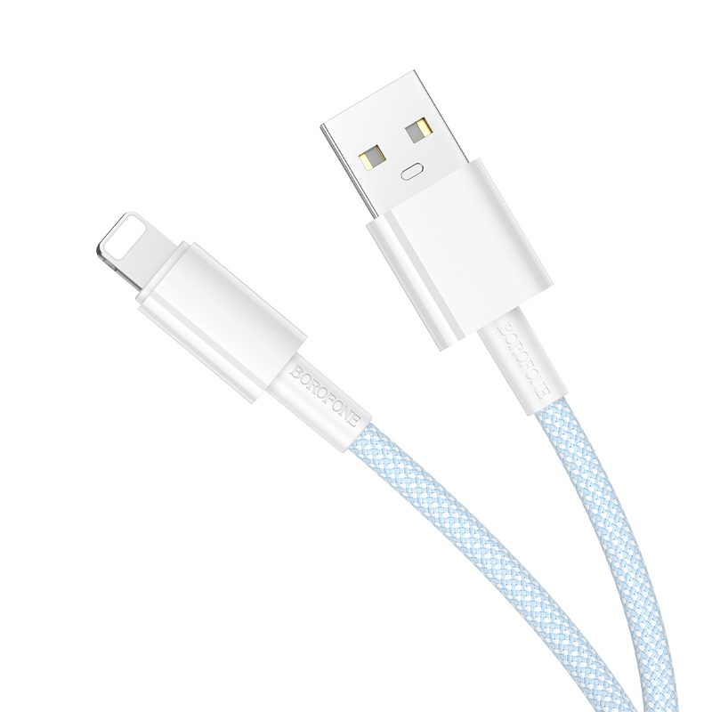 Borofone Cable BX117 Source - USB to Lightning - 2,4A 1 metre blue