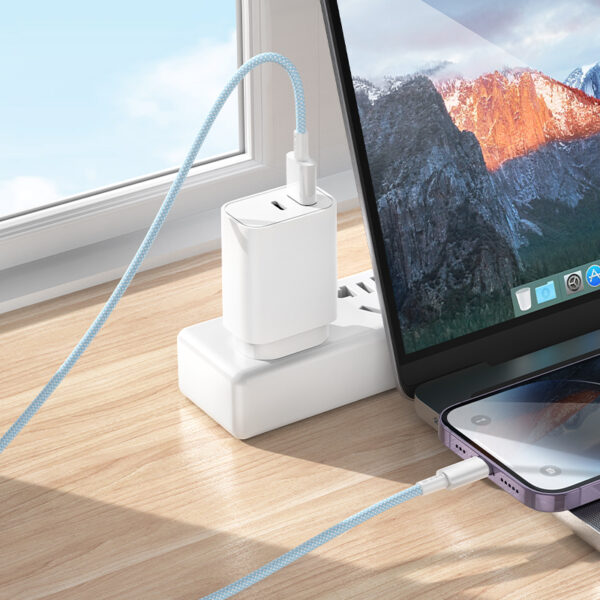 Borofone Cable BX117 Source - USB to Lightning - 2,4A 1 metre blue