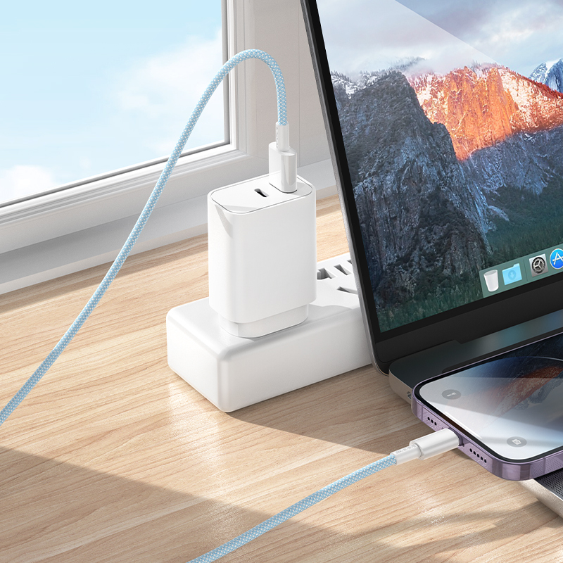 Borofone Cable BX117 Source - USB to Lightning - 2,4A 1 metre blue
