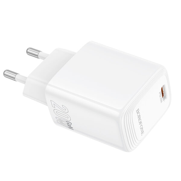 Borofone Wall charger BN26 Fuente - Type C - PD 20W white