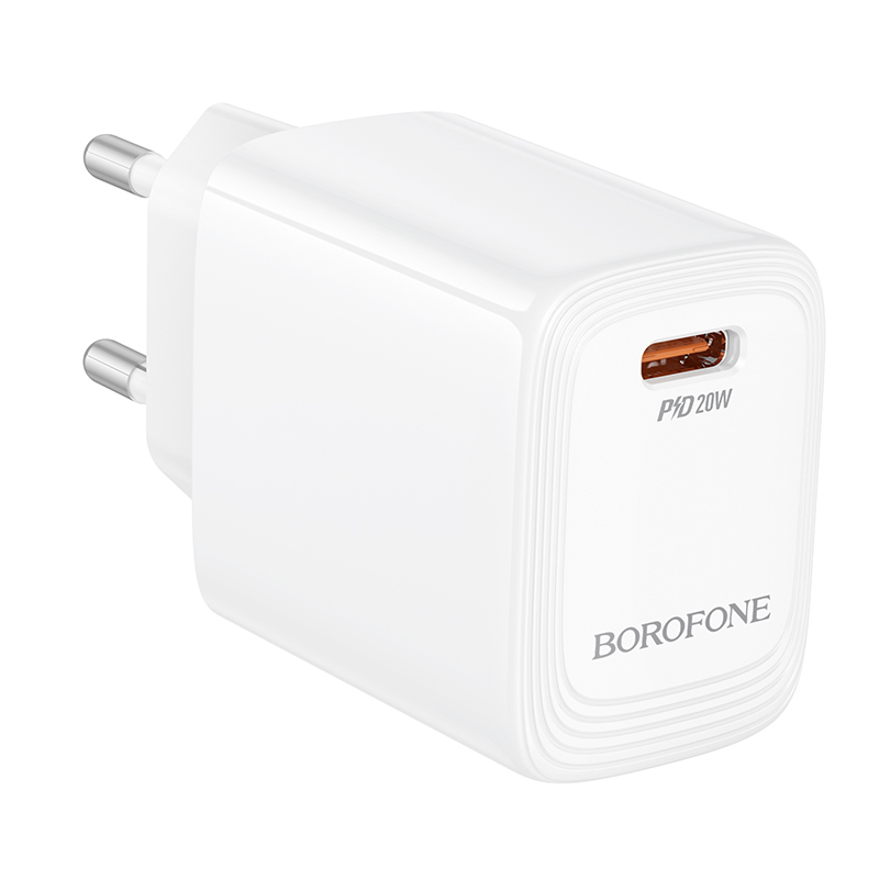Borofone Wall charger BN26 Fuente - Type C - PD 20W white