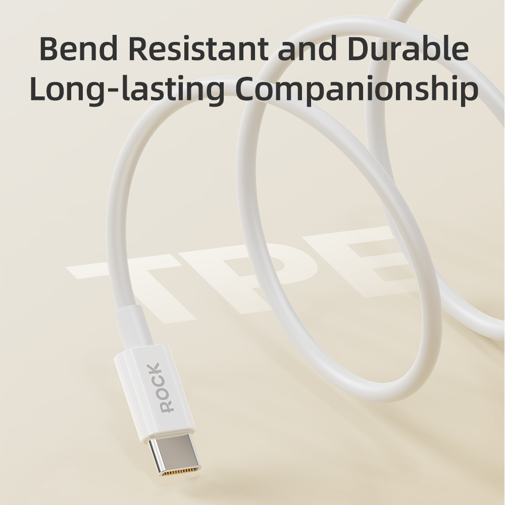 Rock Cable P8 Basic Series - Type C to Lightning - PD 27W 3A 1 metre white
