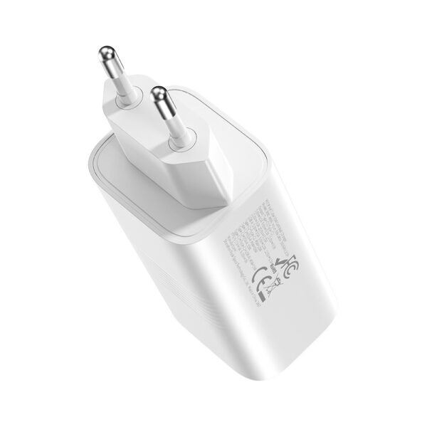 Rock Wall charger Ice2Cube GaN - USB + 2xType C - PD 65W 3A white