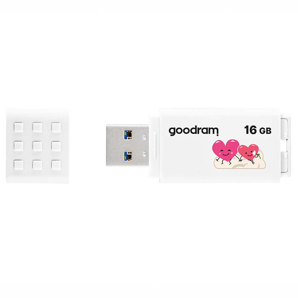 GOODRAM UME3 Pendrive - 16GB USB 3.2 Gen 1 White Valentine