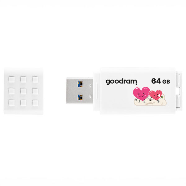 GOODRAM UME3 Pendrive - 64GB USB 3.2 Gen 1 White Valentine