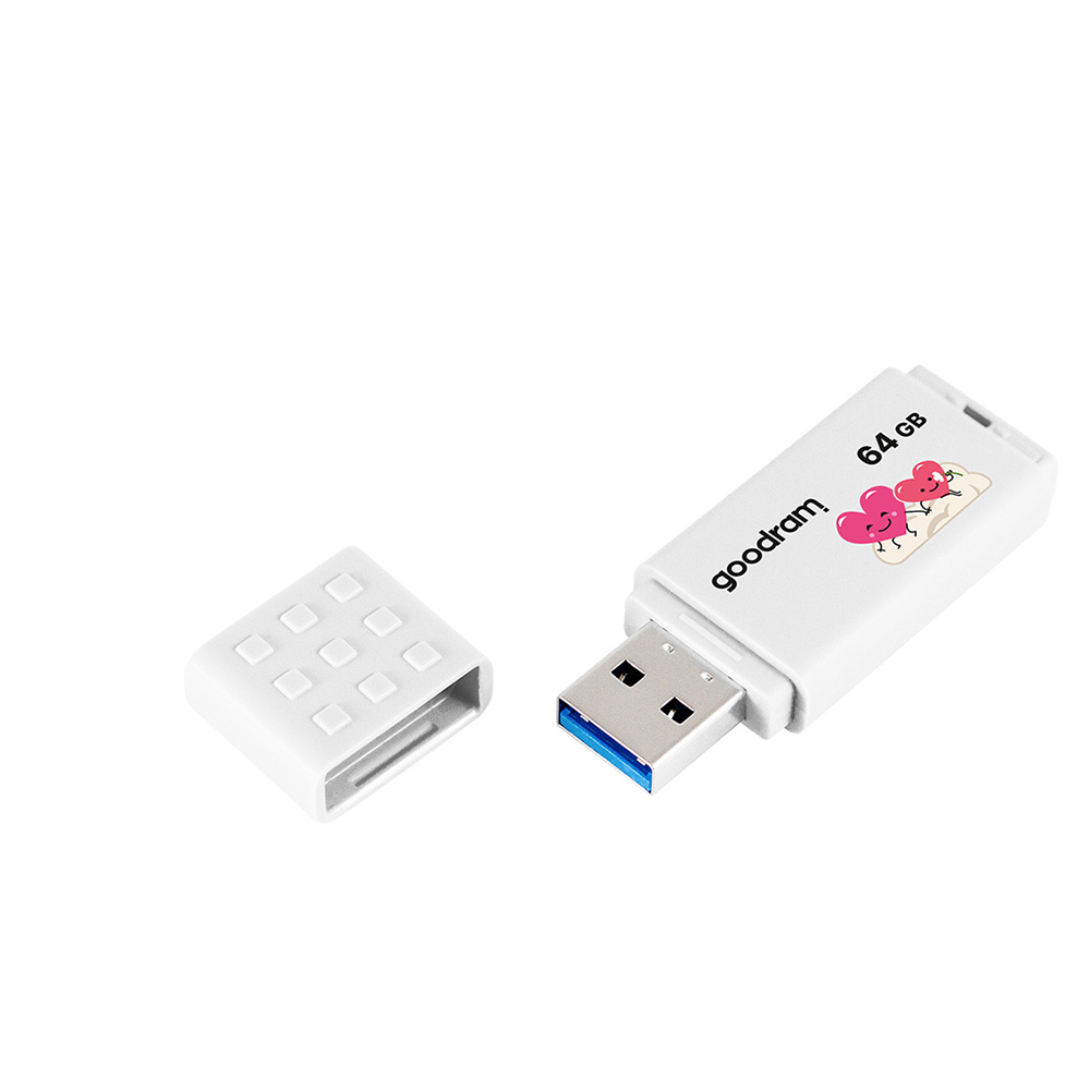 GOODRAM UME3 Pendrive - 64GB USB 3.2 Gen 1 White Valentine