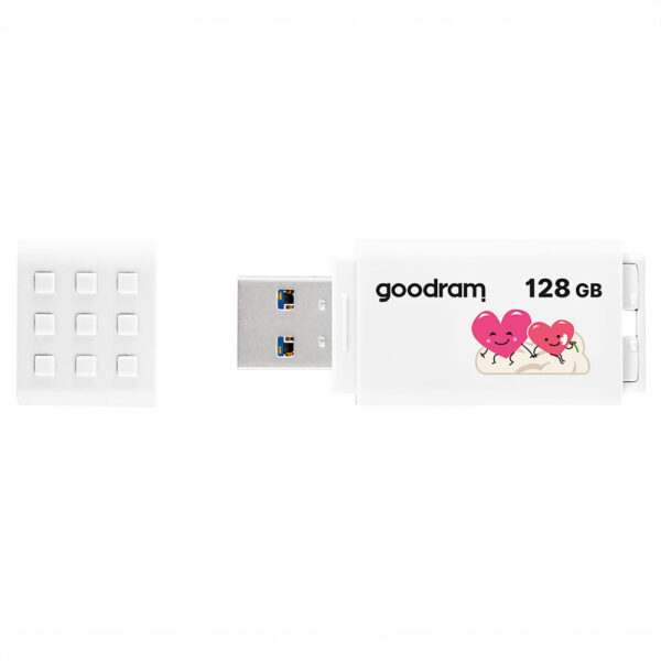 GOODRAM UME3 Pendrive - 128GB USB 3.2 Gen 1 White Valentine