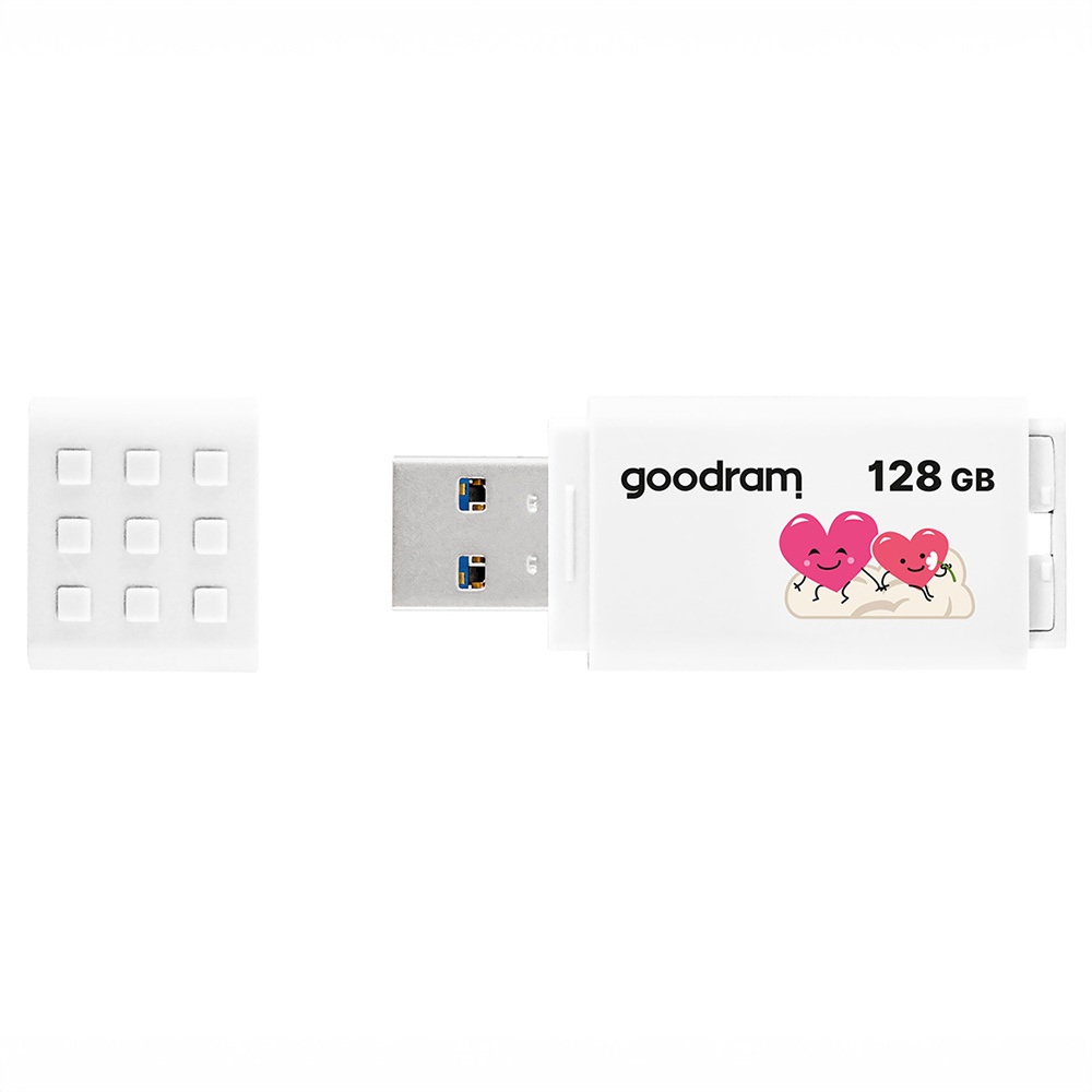 GOODRAM UME3 Pendrive - 128GB USB 3.2 Gen 1 White Valentine
