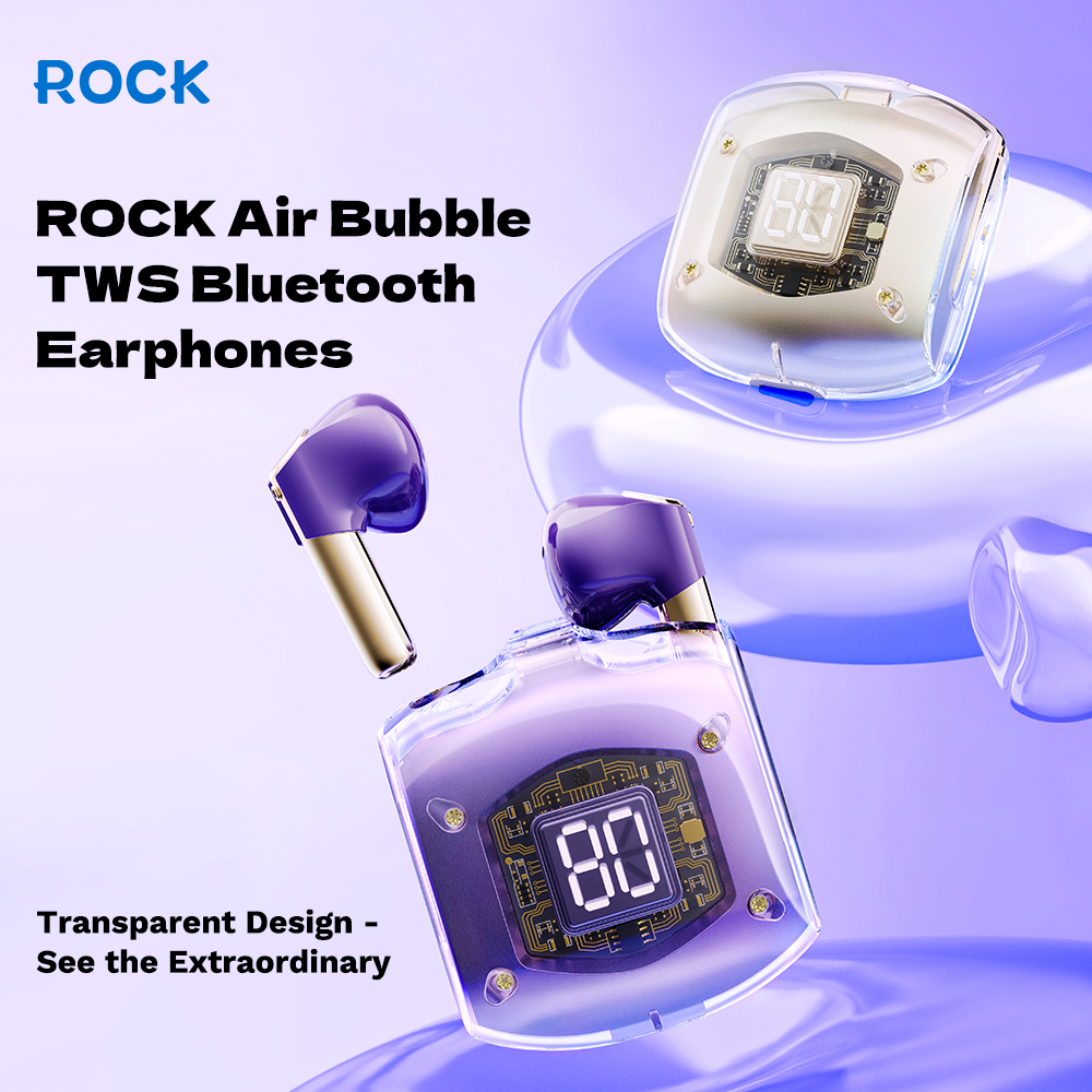 Rock Bluetooth earphones TWS Air Bubble black