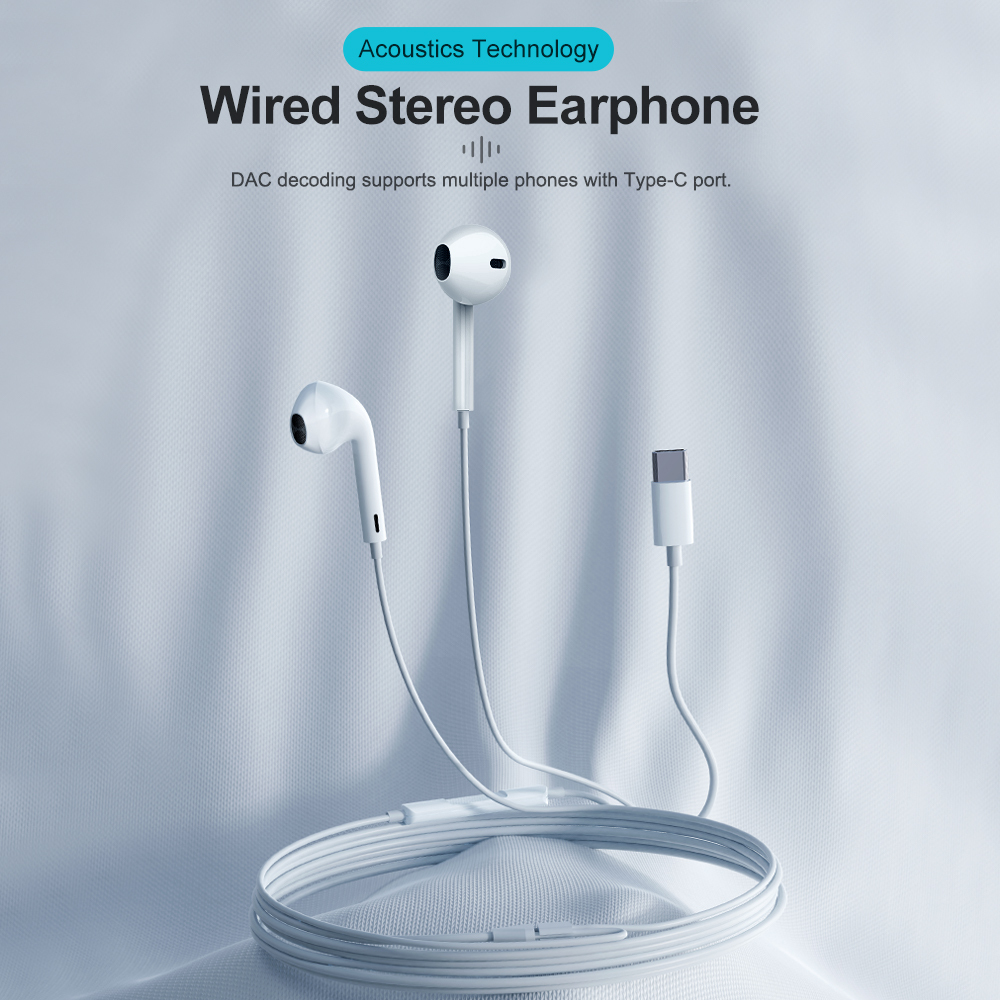 Rock Earphones ES08 Type C (DAC) white